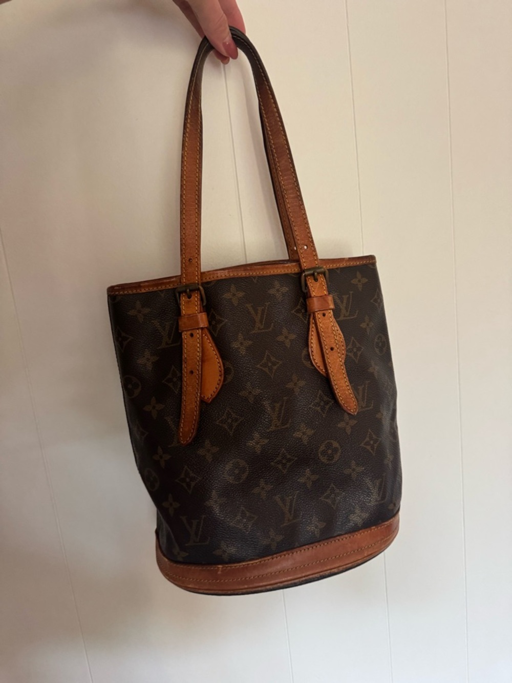 Vintage Louis Vuitton Monogram petit bucket 23